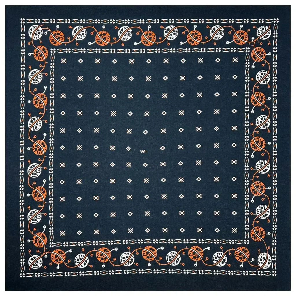 Cotton Vintage Printed Square Scarf Riding Pocket - DanaFashionstore