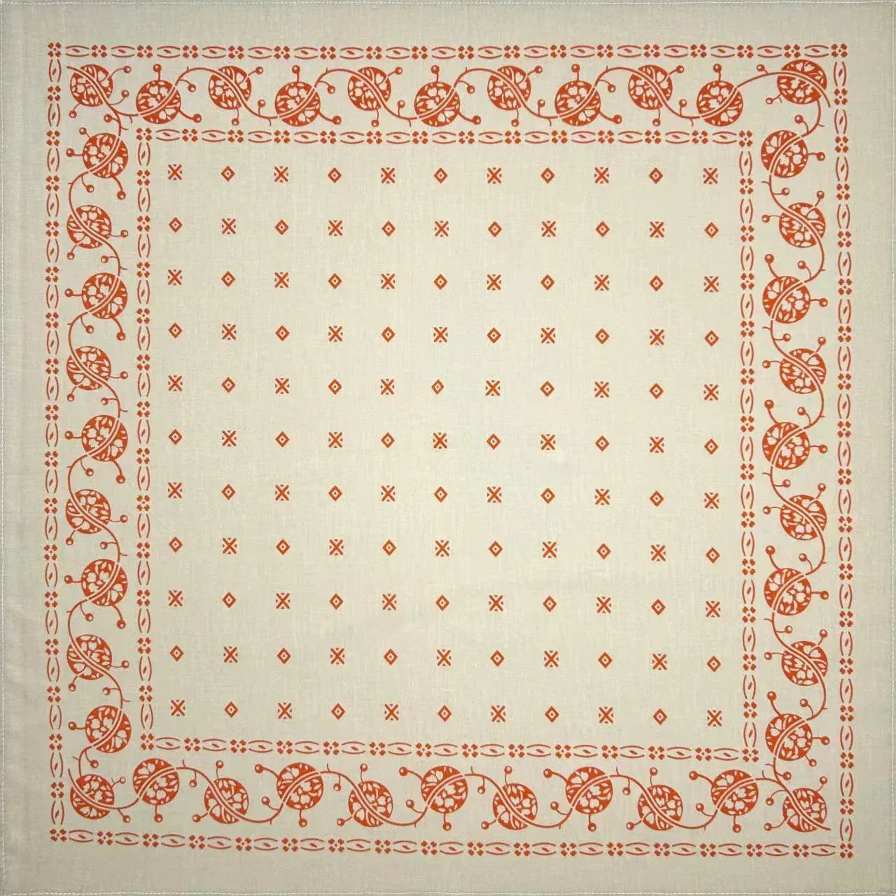 Cotton Vintage Printed Square Scarf Riding Pocket - DanaFashionstore