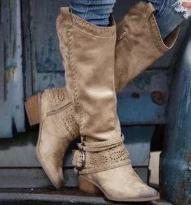Martin boots, women's medium boots, Knights' boots - DanaFashionstore