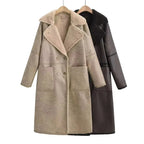 Winter Jacket With Belt Fashion Double Breasted Lapel Windbreaker Women's Long Trench Coat Mid-length Overcoat Clothing - DanaFashionstore