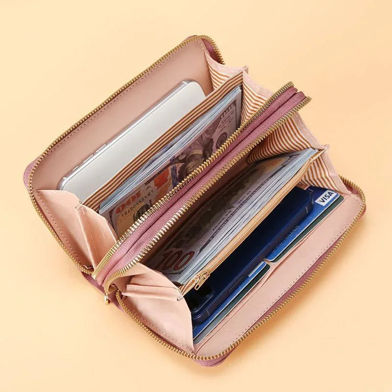 Women's Handbag Long Double Layer Zipper Large Capacity - DanaFashionstore