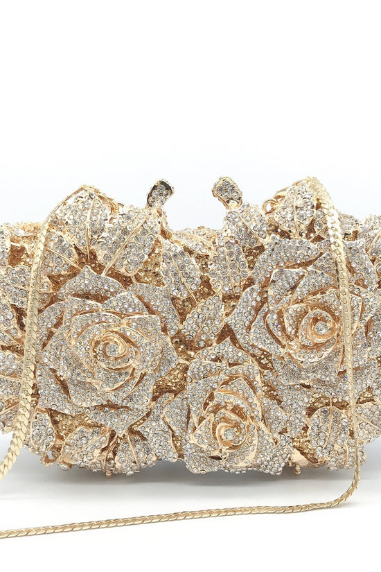 Hollow Rose Diamond Dinner Bag - Dana Fashion