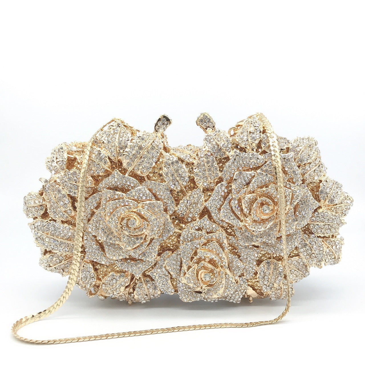 Hollow Rose Diamond Dinner Bag - Dana Fashion