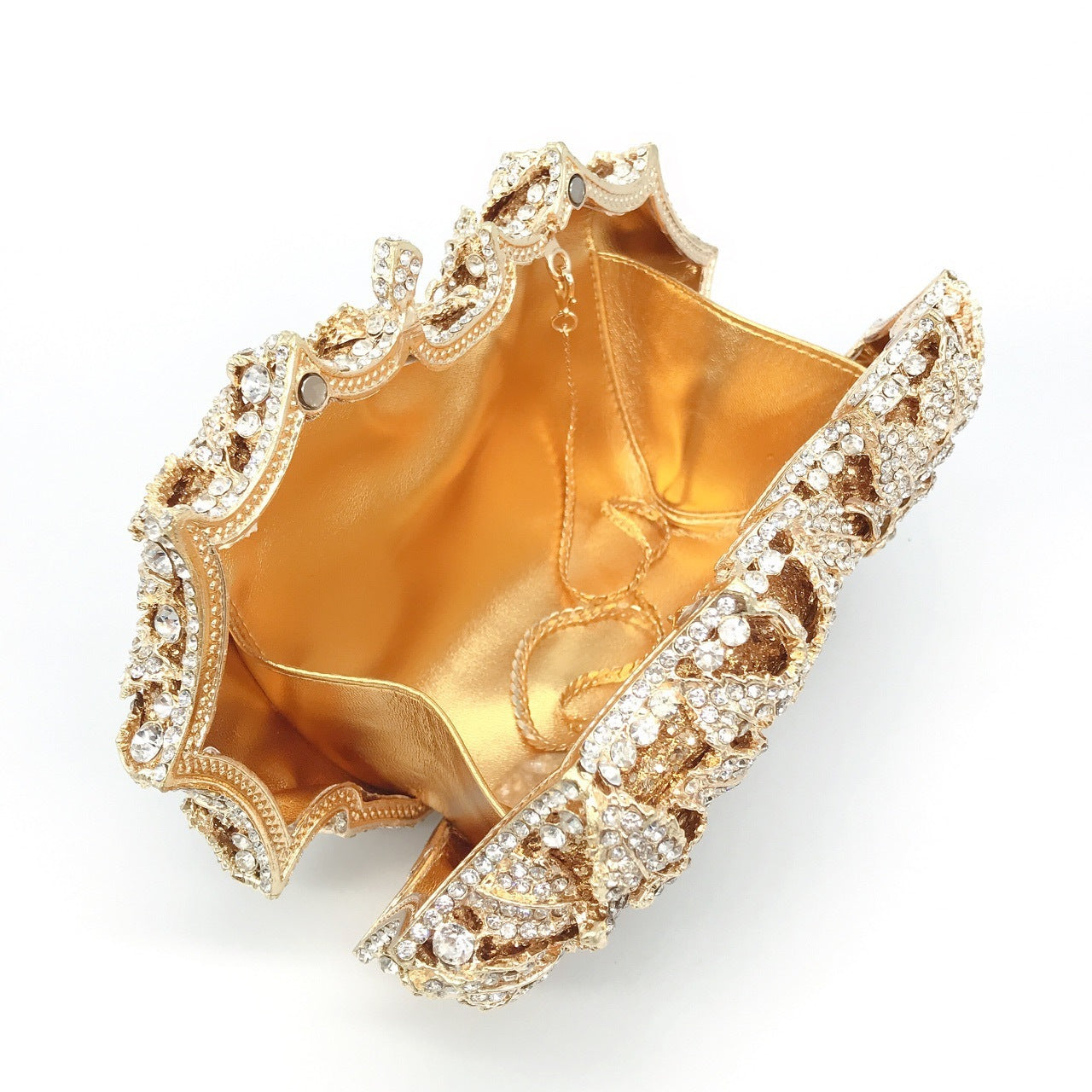 Hollow Rose Diamond Dinner Bag - Dana Fashion