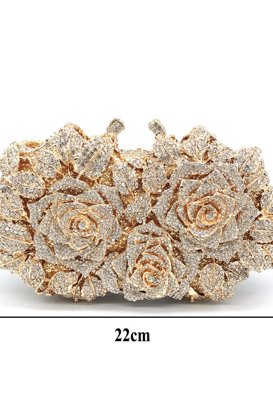 Hollow Rose Diamond Dinner Bag - Dana Fashion