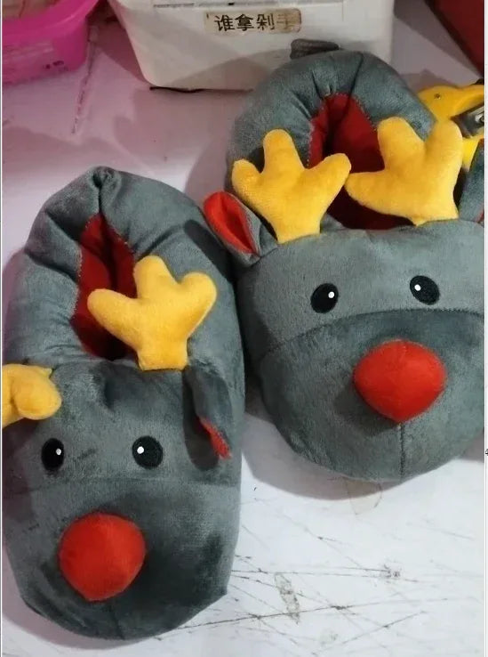 Christmas Shoes Cute Elk Home Slippers - DanaFashionstore