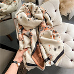 Lady Style Cashmere-like Double-sided Thermal Student Scarf Air Conditioning Shawl - DanaFashionstore