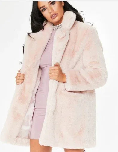 Faux Fur Coat Women 2025 - Long Sleeve Warm Plus Size Winter Jacket - DanaFashionstore