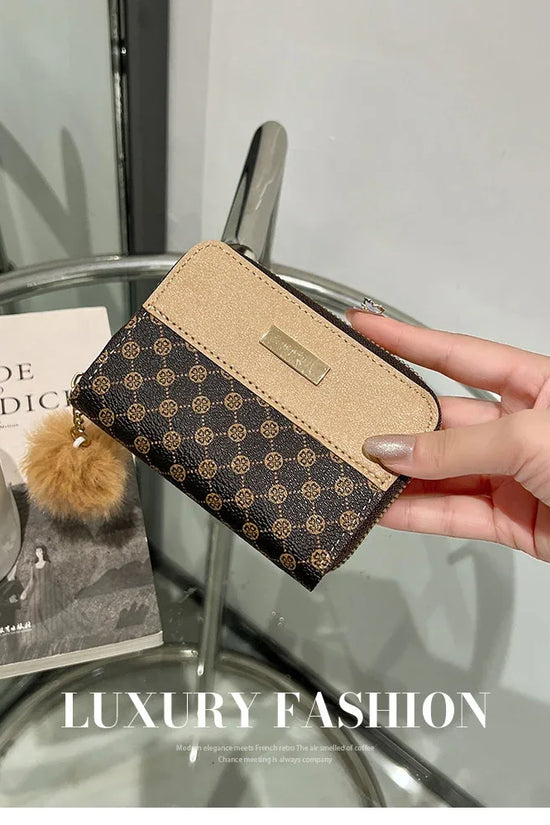 Women's Short Printing Color Contrast Korean Style Bag Wallet - DanaFashionstore