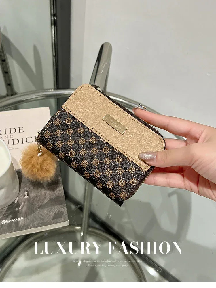 Women's Short Printing Color Contrast Korean Style Bag Wallet - DanaFashionstore