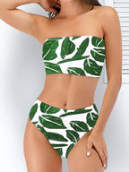 Tube Top High Waist Split Bikini - DanaFashionstore