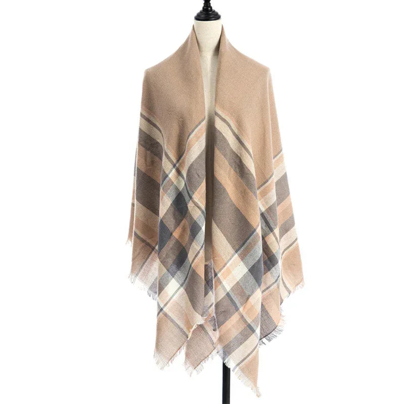 Women's Cashmere-like Plus-sized Double-sided Qicaigei Scarf Shawl - DanaFashionstore