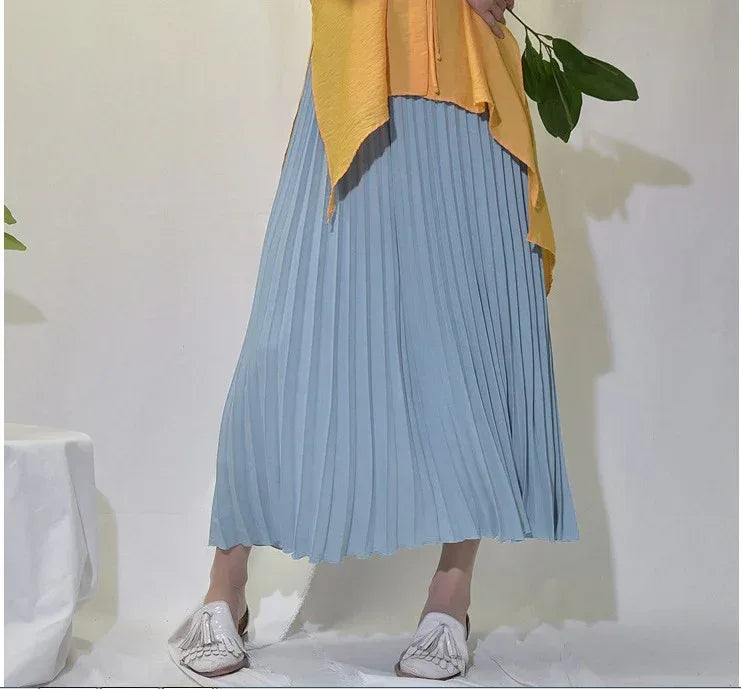 Solid color pleated skirt - DanaFashionstore