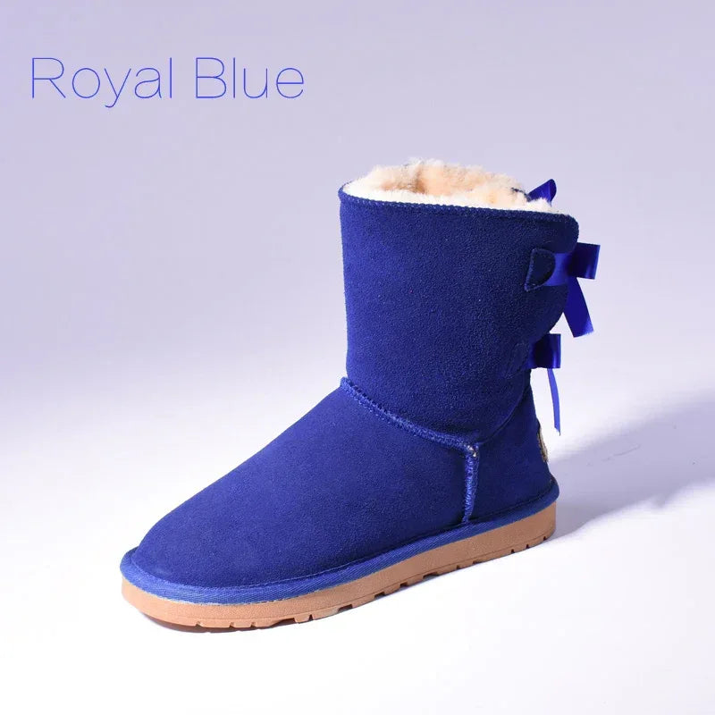High Quality SALE Women Australia Snow Boots Warm Fur Baileys Bow Boots Women Winter Boots Snow Boots Big Size - DanaFashionstore
