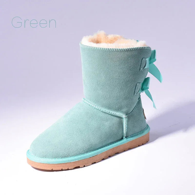 High Quality SALE Women Australia Snow Boots Warm Fur Baileys Bow Boots Women Winter Boots Snow Boots Big Size - DanaFashionstore
