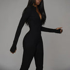 High-Waisted Zipper Jumpsuit 2026 - Sleek Casual Jumpsuit - DanaFashionstore