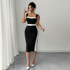 Women's Elegant Intellectual Style Contrasting-color Dress - DanaFashionstore