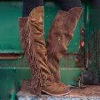 Women's large size long tube tassel boots - DanaFashionstore