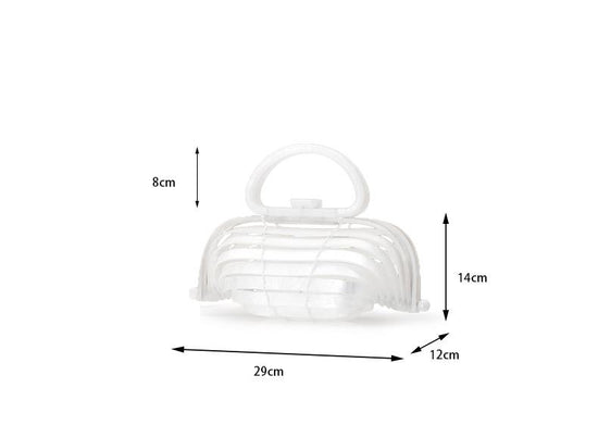 Acrylic bamboo basket hollow handbag foldable shell bag