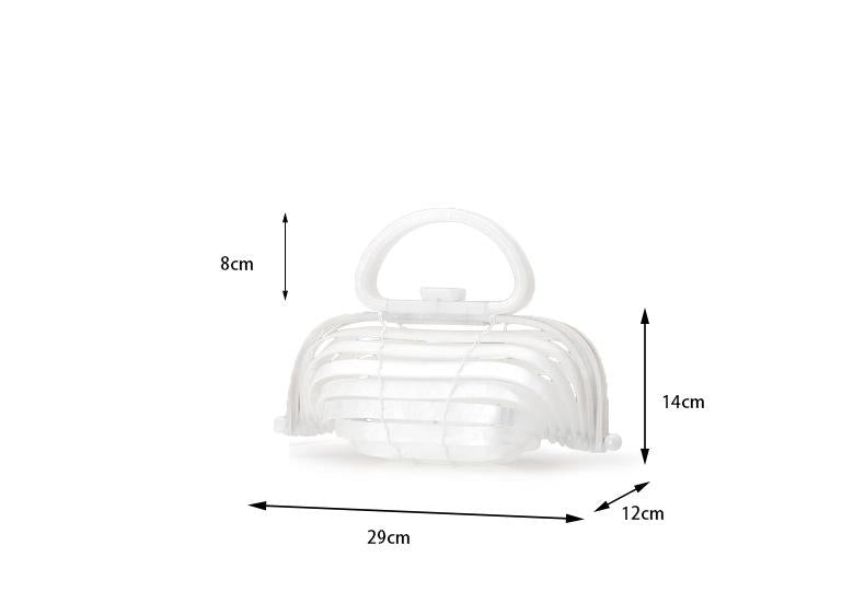 Acrylic bamboo basket hollow handbag foldable shell bag