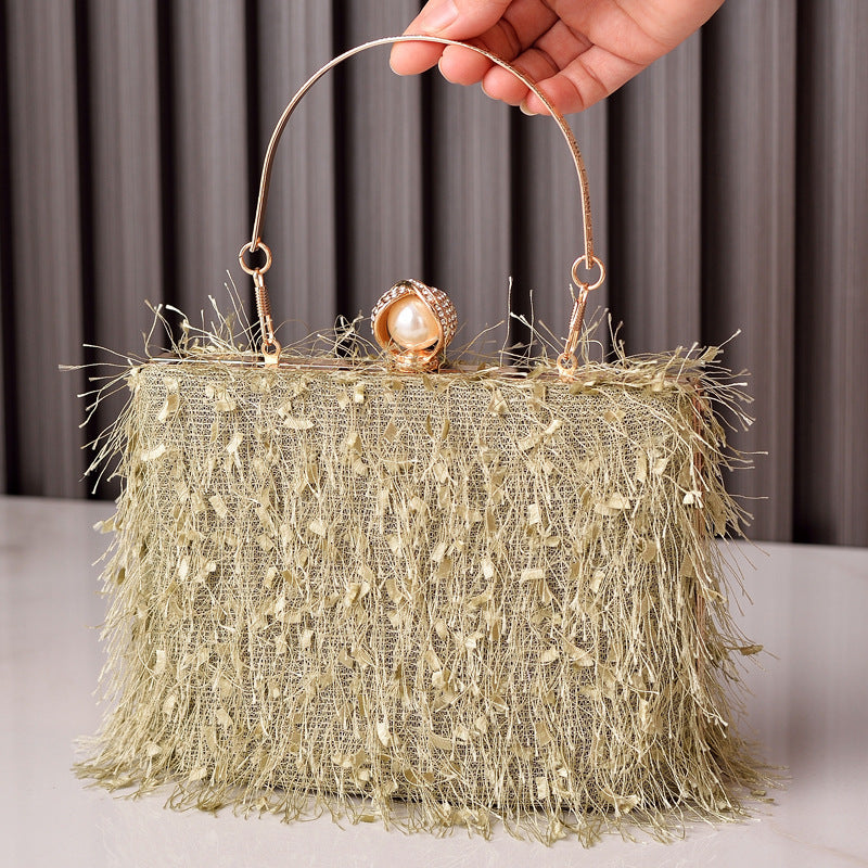 Tassel Handbags Women Dress Party Evening Bag Fashion Luxury Designer Square Bags Crossbody Shoulder Bag Ladies - Dana Fashion