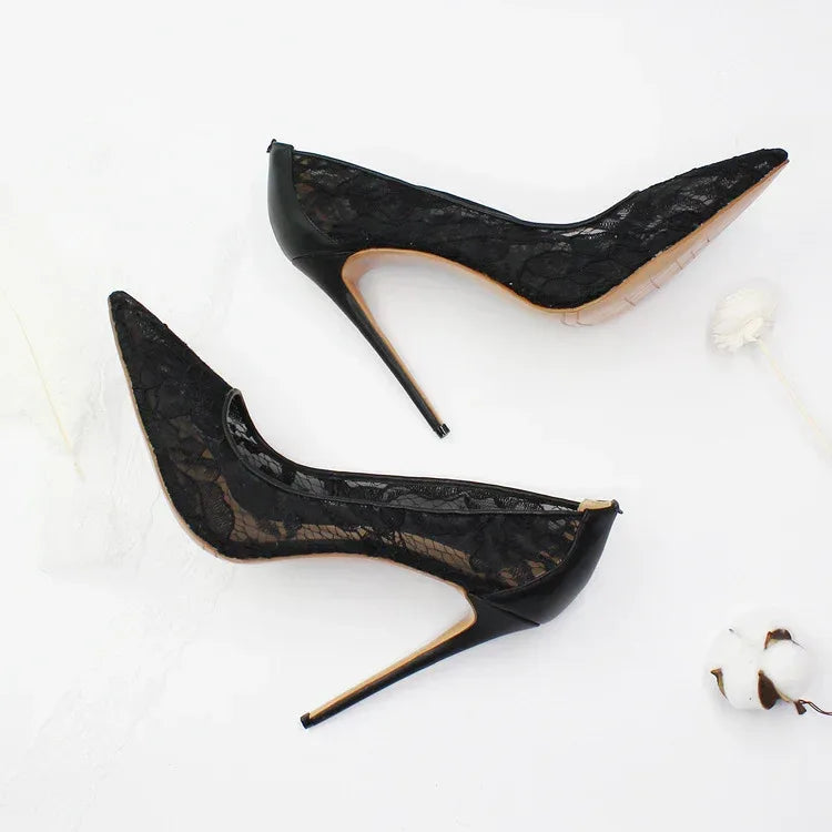 Lace hollow high heels - DanaFashionstore