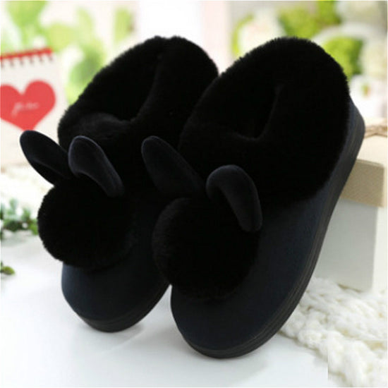 Rabbit slip-on cotton slippers