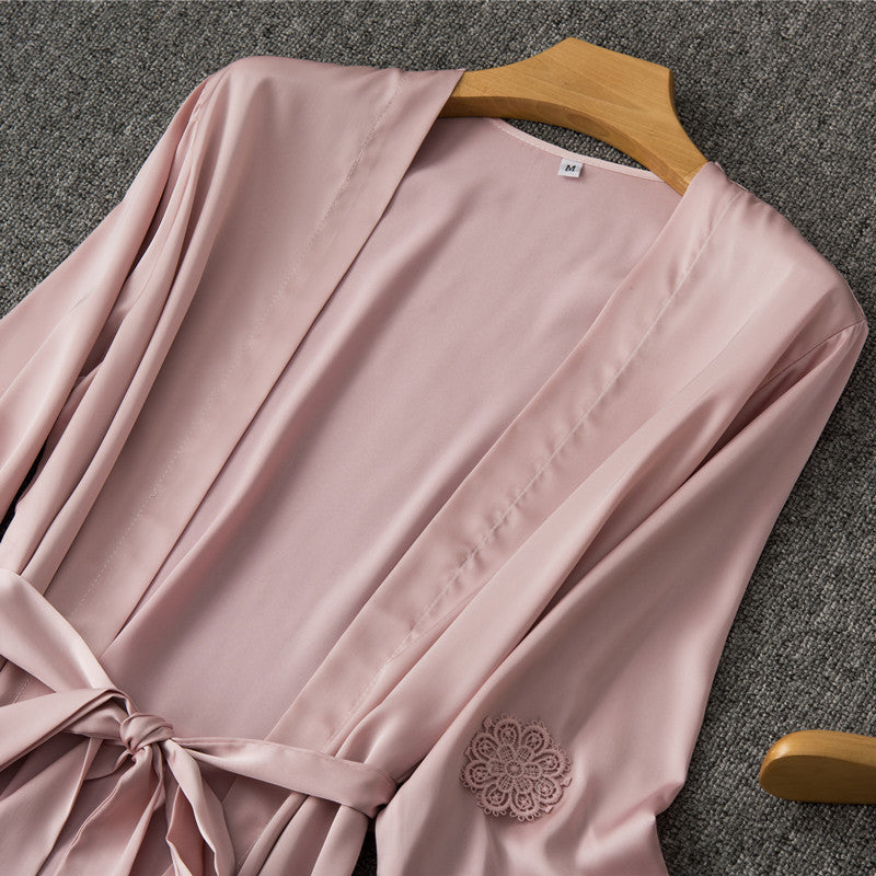 Nightgown with floral sleeves - Dana Fashion