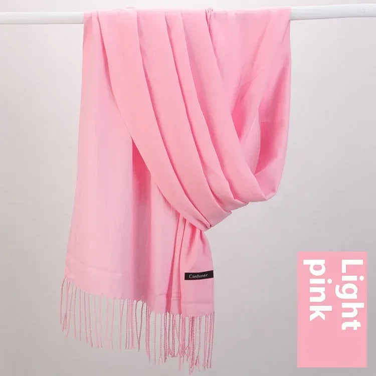 Pure Color Warm Keeping Scarf All-match Cashmere Shawl - DanaFashionstore