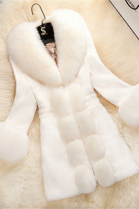 High-end Female Rabbit Fur Coat In The Long Section Of The Oversized Fox Fur Collar Coat New Fur Dana Fashion