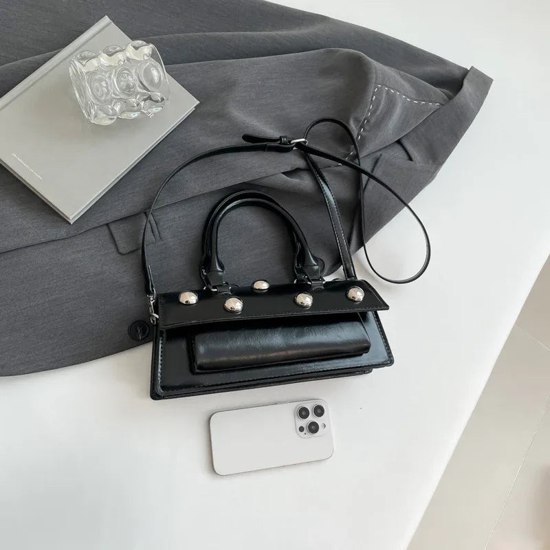 Fashion Rivet Handbag Women's Shoulder Messenger Tote Bag - DanaFashionstore