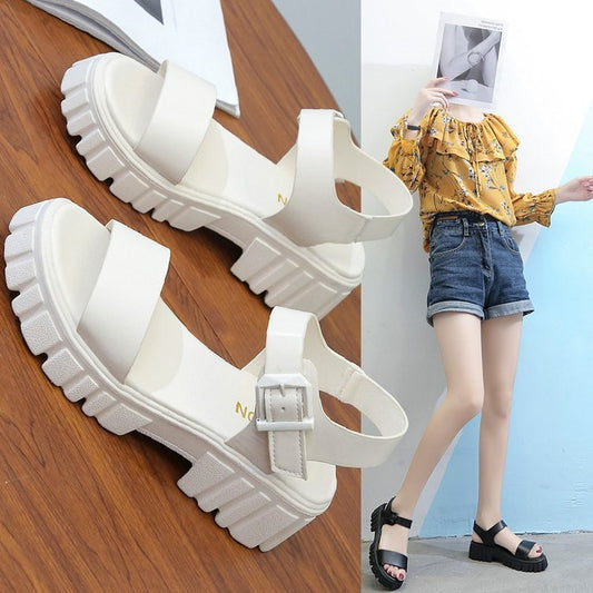 Summer Toe Platform Square Heel Casual Women's Sandals