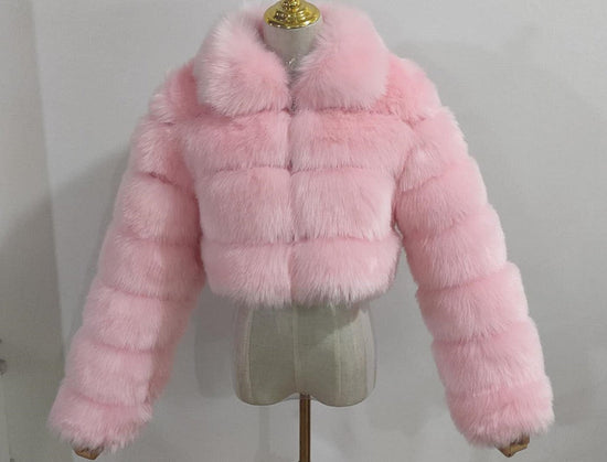 Women's Fur Coat Fox Fur Stitching Short Lapel Long Sleeve Coat Dana Fashion