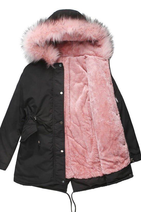 Parka Cotton-padded Coat Mid-length Hooded