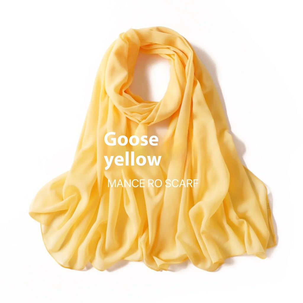 Pure Color Pearl Chiffon Scarf Headcloth Veil Chiffon Scarf - DanaFashionstore