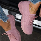 Women's Sneaker Thick Bottom Solid Color Dad Shoes - DanaFashionstore