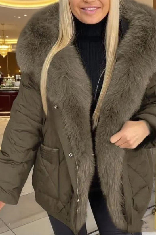Fashion Women's Wear Mid-length Hooded Cotton Jacket