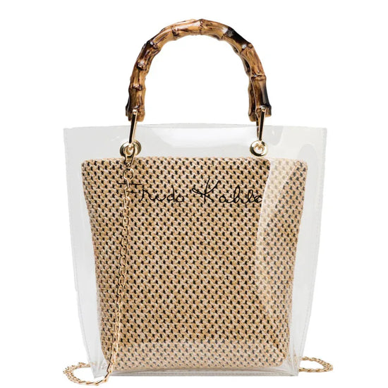 Transparent beach woven bag - DanaFashionstore