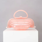 Acrylic bamboo basket hollow handbag foldable shell bag - DanaFashionstore
