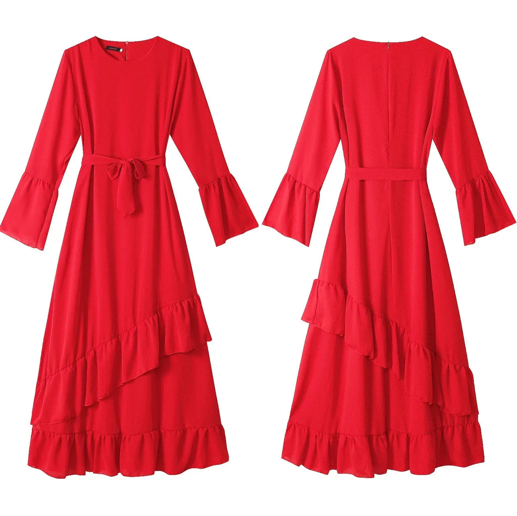 Muslim Long Skirt Dress Arab Robe - Elegant Girly Modest Fashion - DanaFashionstore