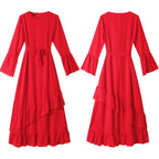 Muslim Long Skirt Dress Arab Robe - Elegant Girly Modest Fashion - DanaFashionstore