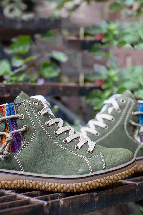 New snow boots women flat heel