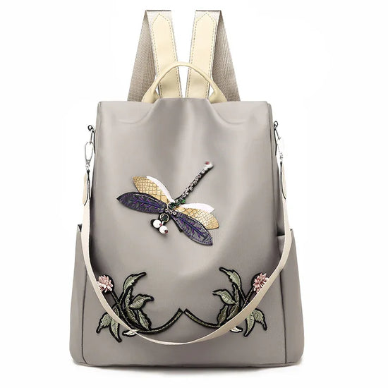 Oxford cloth embroidered Dragonfly Travel Backpack - DanaFashionstore