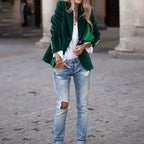 Velvet Lapel Casual Suit Business Fashion Slim Single-breasted Jacket Outwear Clothing For Women - DanaFashionstore