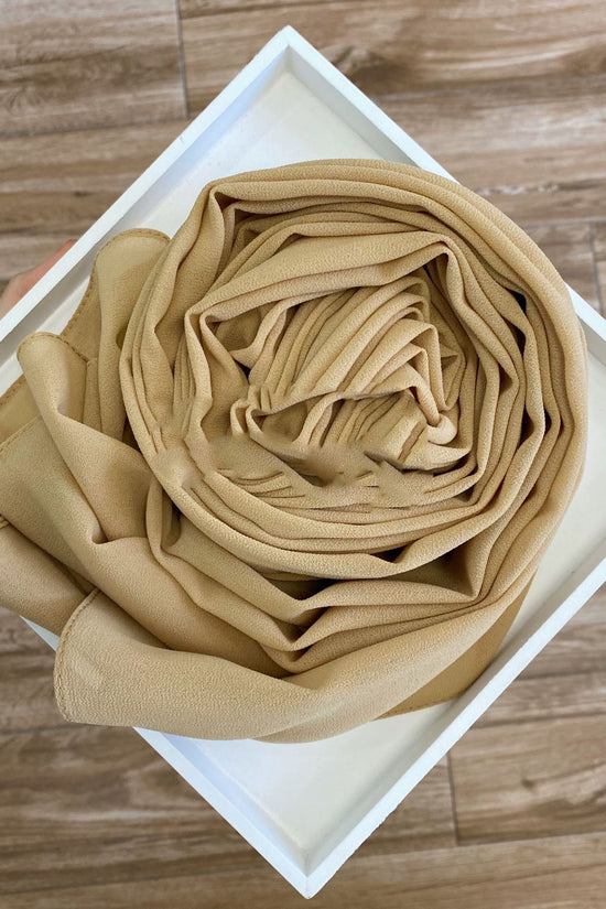 Women's Hijab Solid Pearl Chiffon Scarf