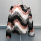 Korean Style Full Leather Fox Fur O-neck Short Coat