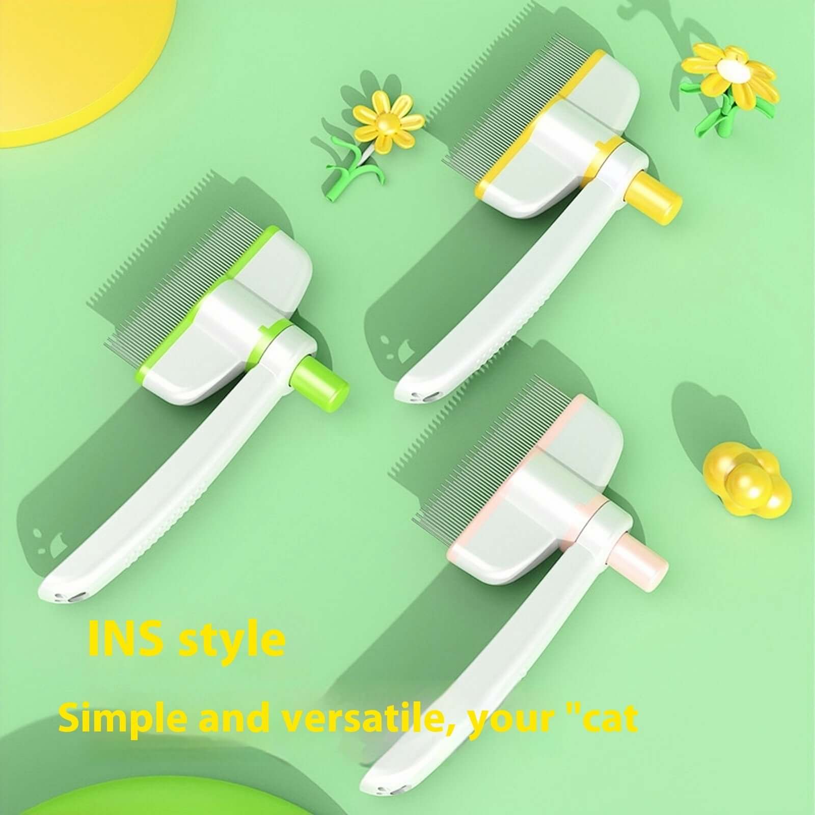 Cat Comb Tie Removal Floating Hair Magic Long Hair Pet Self-Cleaning Row Dog Cat Comb Grooming Supplies Flea Removal Brush Pets Products $11.07 Dana Fashion Color: Flea Comb Large Size Toys & Hobbies Overview: 1. Ease of Use: The cat comb is designed for