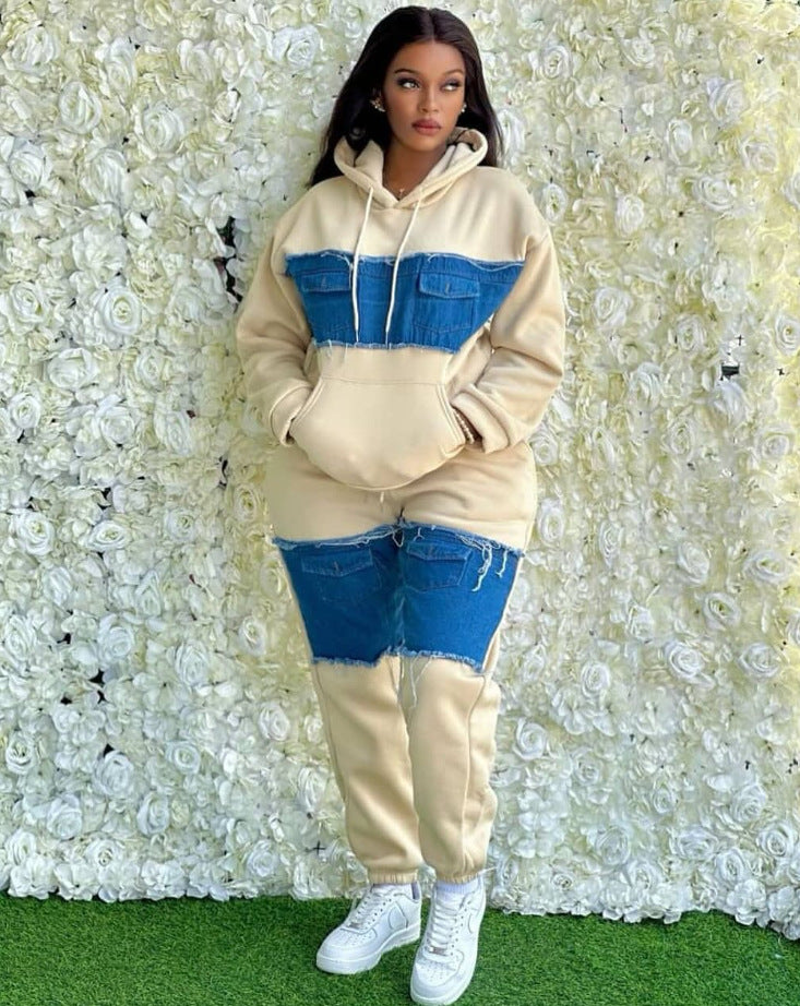 Fashion Casual Set Loose All-match Retro
