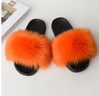 Faux Fox Fur Slippers Women Non Slip Plush Slippers - DanaFashionstore