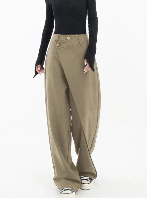 Irregular Wide-leg Pants Ins Fashion Loose Trousers Women's Clothing - DanaFashionstore